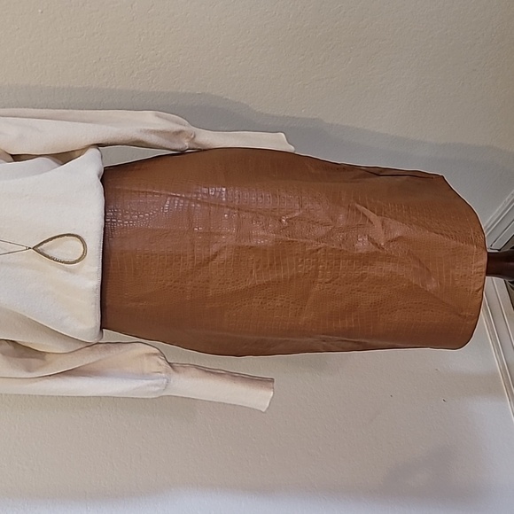 She + Sky Dresses & Skirts - She + Sky Brown Pencil Skirt